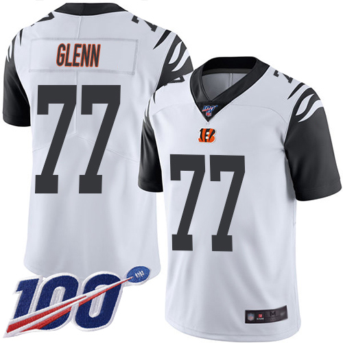 Cincinnati Bengals Limited White Men Cordy Glenn Jersey NFL Footballl #77 100th Season Rush Vapor Untouchable->cincinnati bengals->NFL Jersey